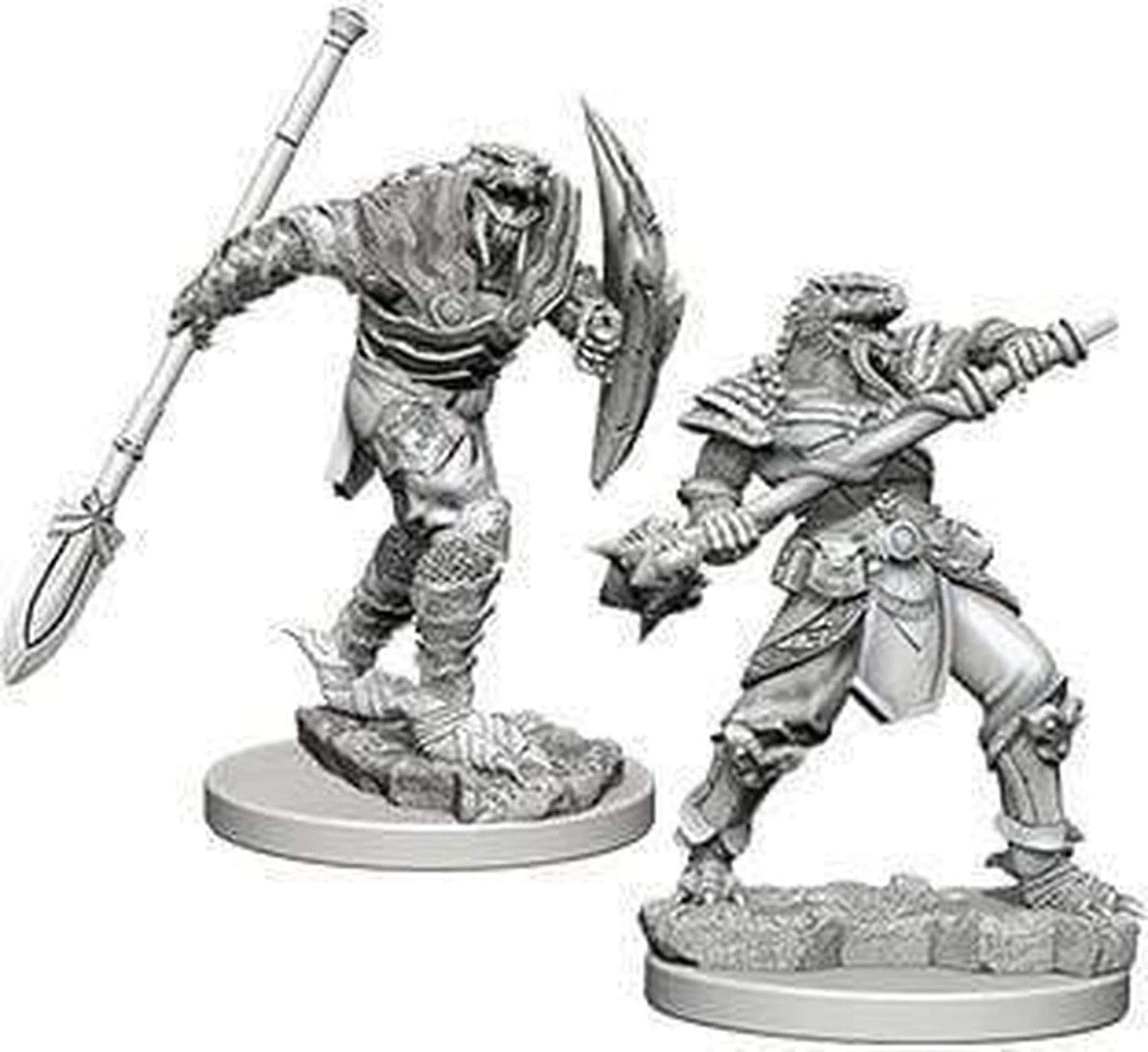 D&D Nolzur's Marvelous Miniatures - W05 Dragonborn Male Fighter with Spear - Lost City Toys