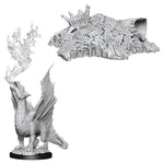 D&D: Nolzur's Marvelous Minis: Gold Dragon Wyrmling & Small Treasure Pile W11 - Lost City Toys
