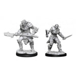 D&D Nolzur's Miniatures - W15 Bugbear Barbarian Male & Bugbear Rogue Female - Lost City Toys