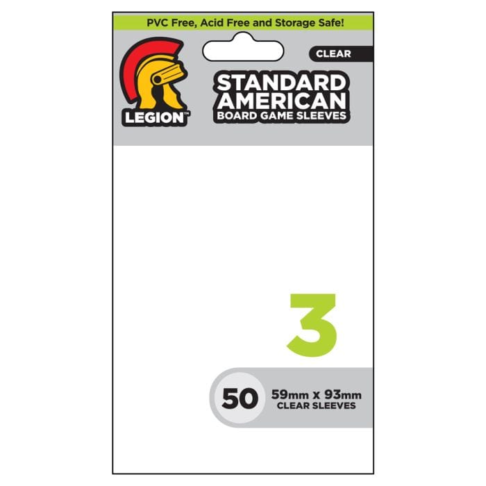 Deck Protector: Board Game Sleeve: Standard American Clear #3 (50) - Lost City Toys
