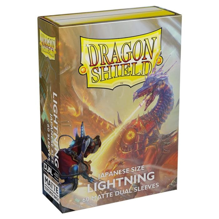 Deck Protector: Dragon Shield: Japanese: Dual Matte: Lightning (60) - Lost City Toys