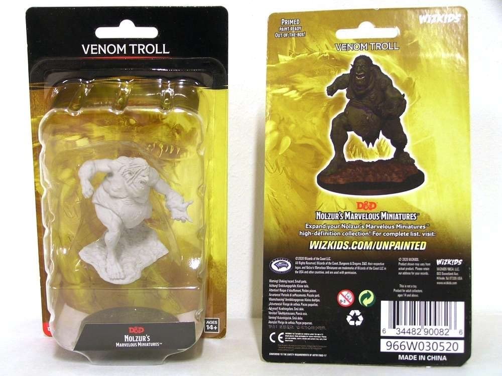 Dungeons & Dragons: Nolzur's Marvelous Unpainted Miniatures - W12 Venom Troll - Lost City Toys
