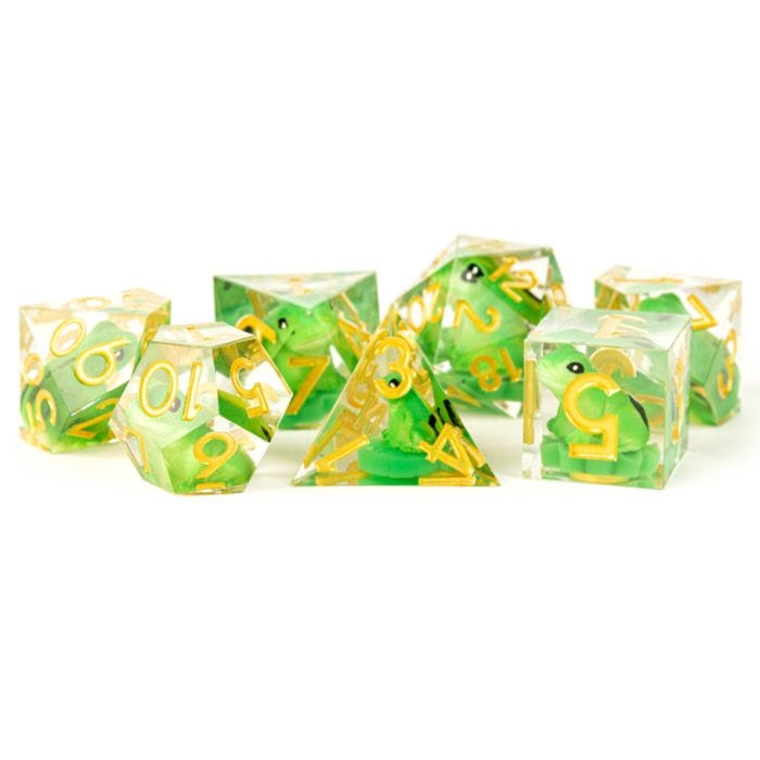 FanRoll by MDG 7 - Set Sharp Edge Resin: Frog Dice - Lost City Toys