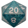 FanRoll by MDG d20 Single 35mm Mega Ethereal Light Blue with White - Lost City Toys