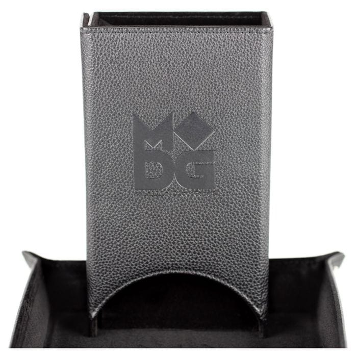 FanRoll by MDG Dice Tower: Fold Up Leather Black - Lost City Toys