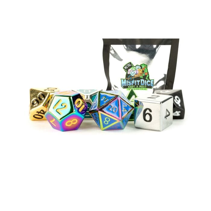 FanRoll by MDG Mystery Misfit Metal Polyhedral Dice Set - Lost City Toys