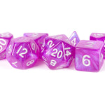 Fanroll By Metallic Dice Games Stardust 16mm Acrylic Poly Dice Set: Purple (7) - Lost City Toys