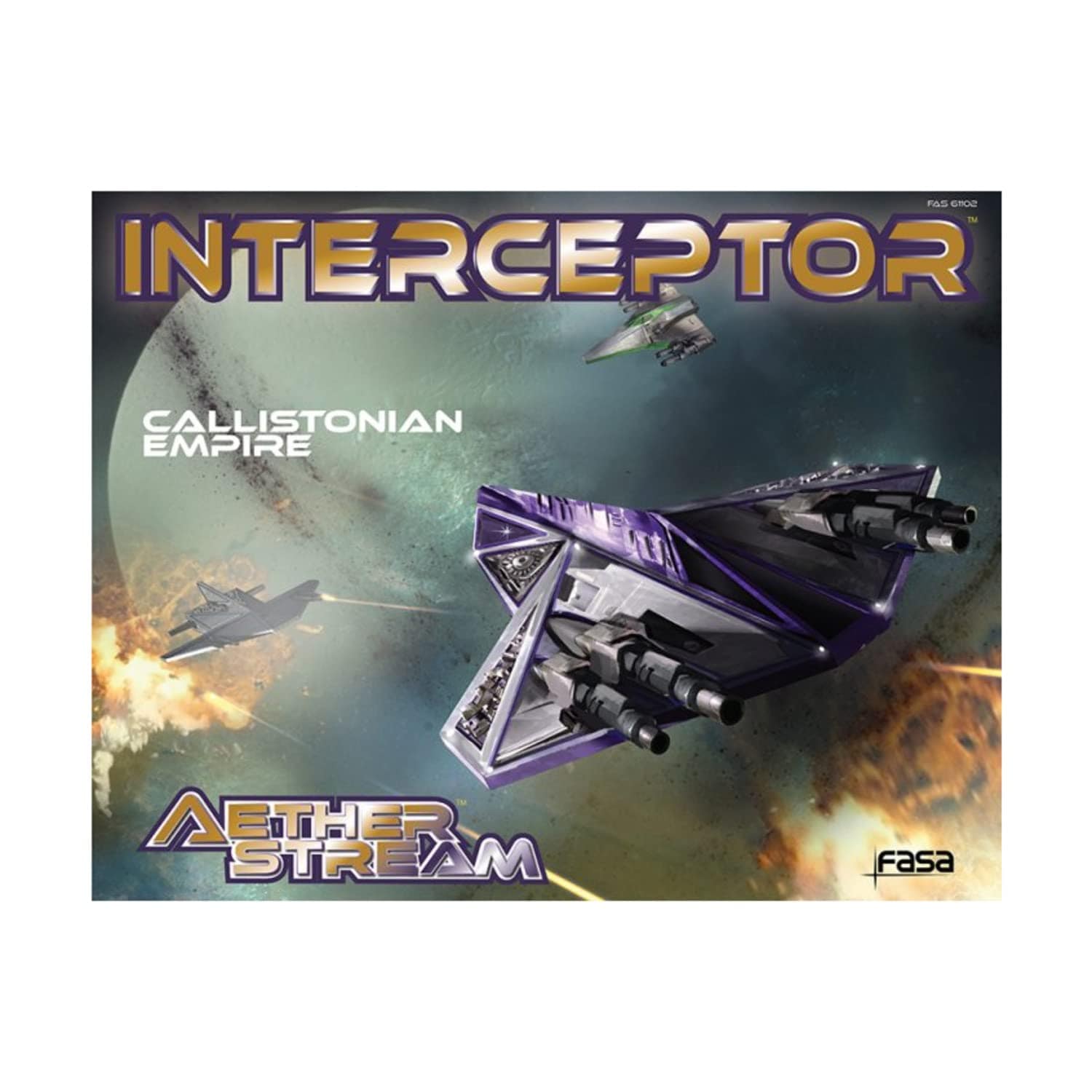 Fasa Games Miniatures Games Fasa Games Interceptor: Callistonian Empire Squadron Set