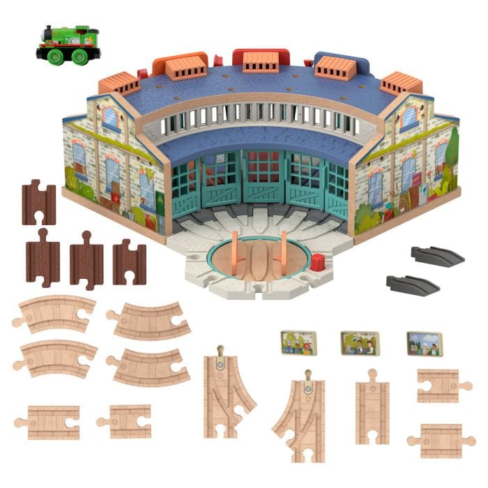 Fisher - Price Thomas & Friends: Wood: Tidmouth Sheds Starter Train Set - Lost City Toys