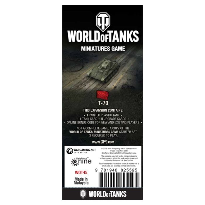 Gale Force 9 Miniatures and Miniature Games Gale Force 9 World of Tanks: W6 Soviet: T-70