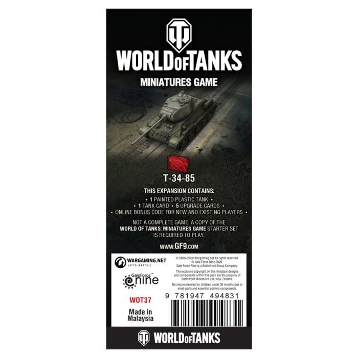 Gale Force 9 Miniatures and Miniature Games Gale Force 9 World of Tanks: W7 Soviet: T-34 85