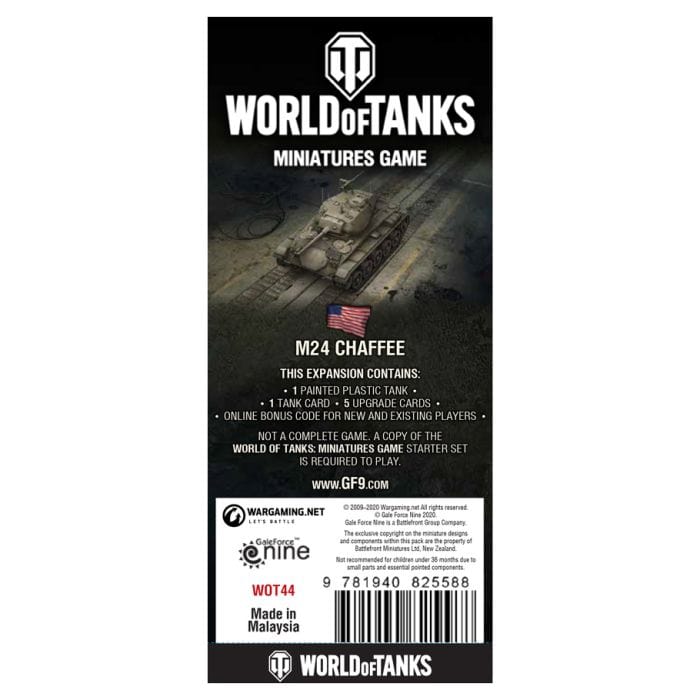 Gale Force 9 World of Tanks: W6 American: M24 Chaffee - Lost City Toys