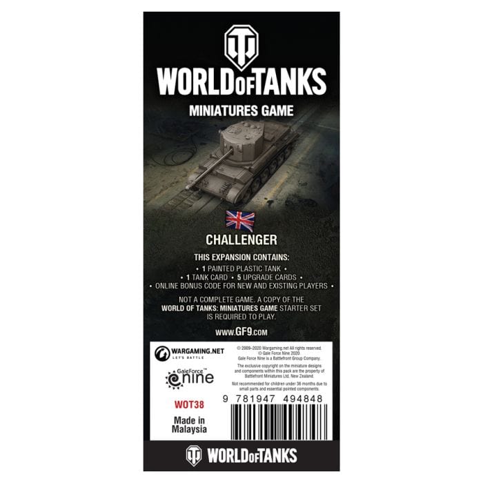 Gale Force 9 World of Tanks: W7 British: Challenger - Lost City Toys