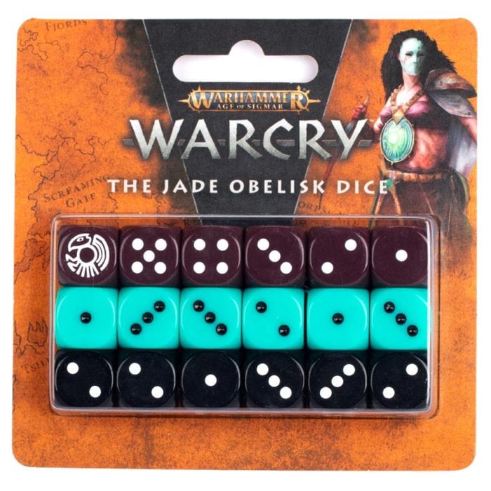 Games Workshop 111 - 22 Warhammer Age of Sigmar: Warcry: The Jade Obelisk Dice Set - Lost City Toys