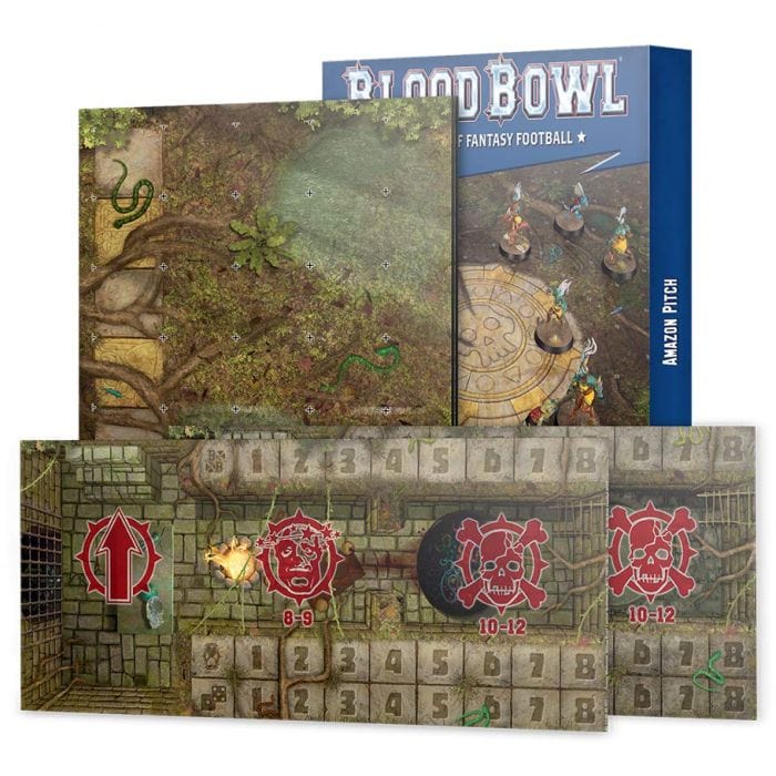 Games Workshop 202 - 29 Blood Bowl: Amazon Team: Pitch & Dugouts - Lost City Toys