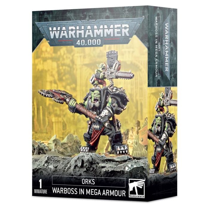 Games Workshop 50 - 56 Warhammer 40,000: Orks: Ork Warboss in Mega Armor - Lost City Toys