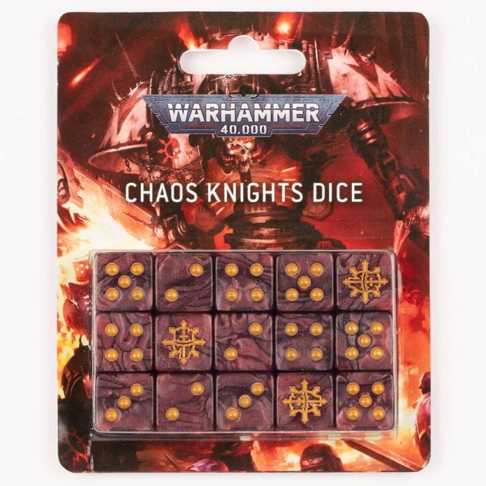Games Workshop Dice and Dice Bags Games Workshop 43-32 Warhammer 40,000: Chaos Knights: Dice