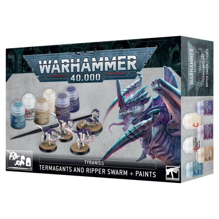 Games Workshop Miniatures and Miniature Games Games Workshop 60-13 Warhammer 40,000: Termigants with Ripper Swarm & Paint Set