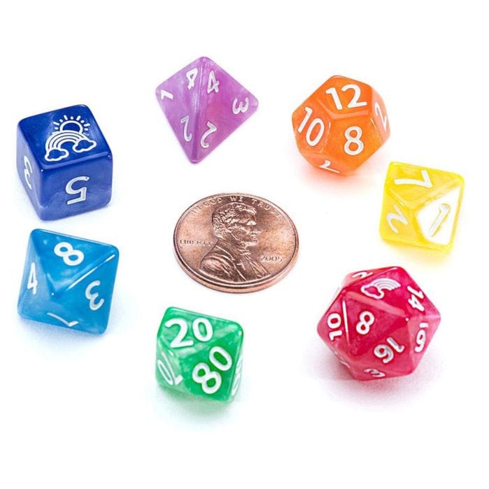 Gate Keeper Games 7 - Set Mighty Tiny Dice: Rainbow Bits - Lost City Toys