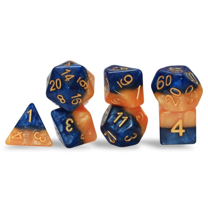 Gate Keeper Games Dice and Dice Bags Gate Keeper Games 7-Set Cube Halfsies: King's Dice