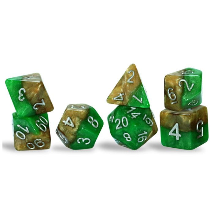 Gate Keeper Games Dice and Dice Bags Gate Keeper Games 7-Set Cube Halfsies: Robin Hood