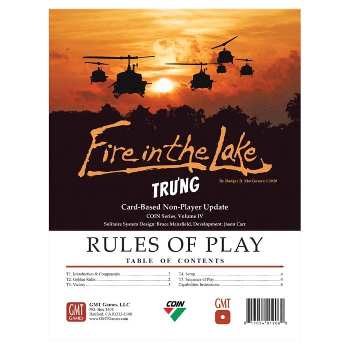 GMT Games Fire in the Lake: Tru'ng Bot - Lost City Toys