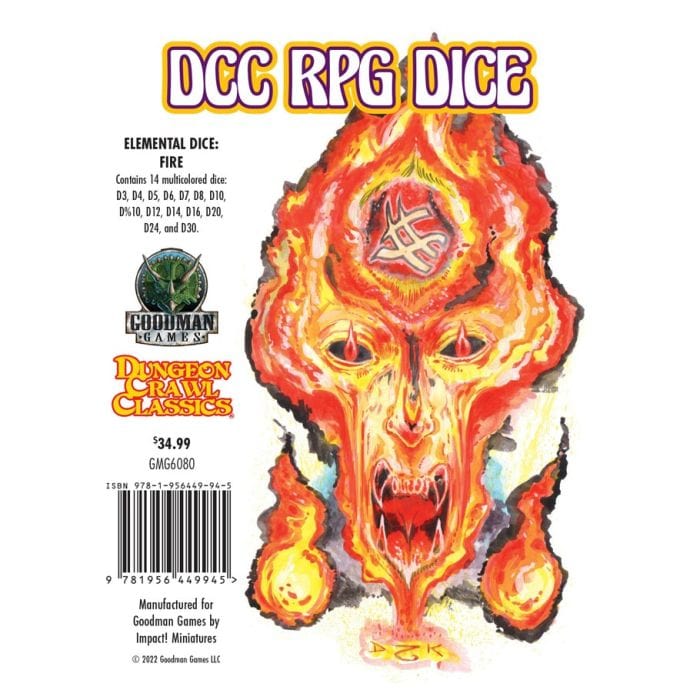 Goodman Games 14 - Set Dungeon Crawl Classics Elemental Dice: Fire - Lost City Toys