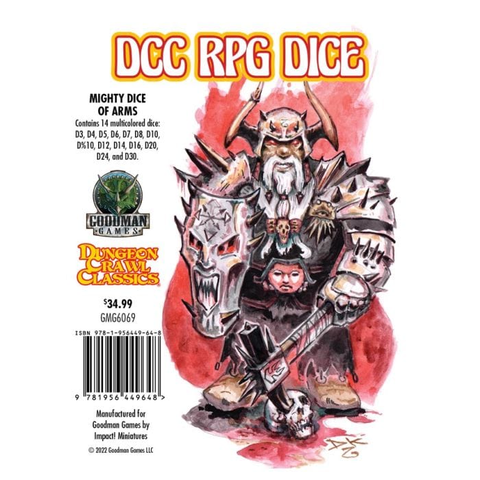 Goodman Games DCC Dice: Mighty Dice of Arms - Lost City Toys