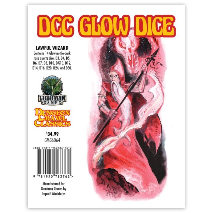 Goodman Games Dungeon Crawl Classics: Glow: Dice Lawful Wizard - Lost City Toys