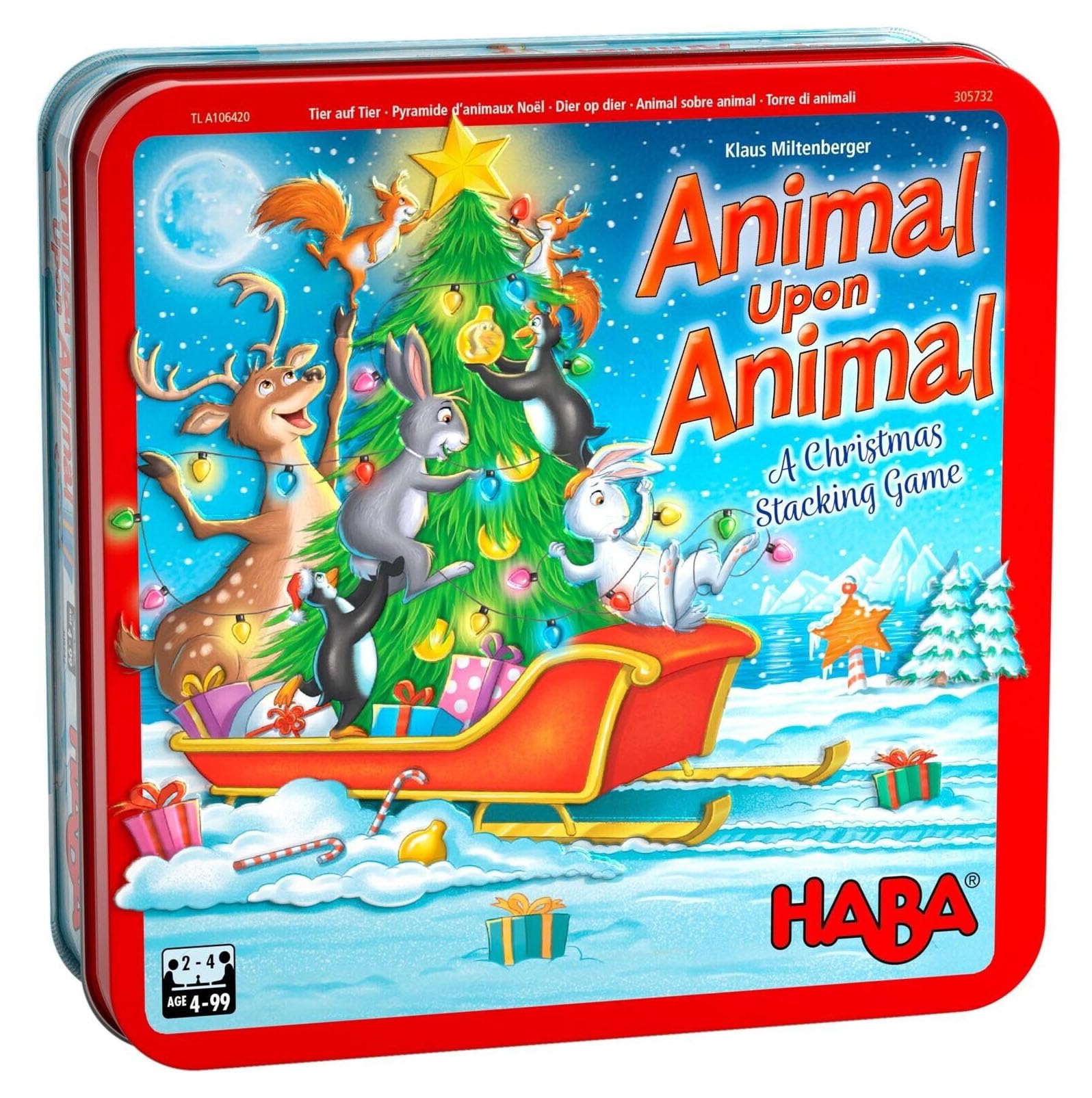 Haba Usa Animal Upon Animal: A Christmas Stacking Game - Lost City Toys