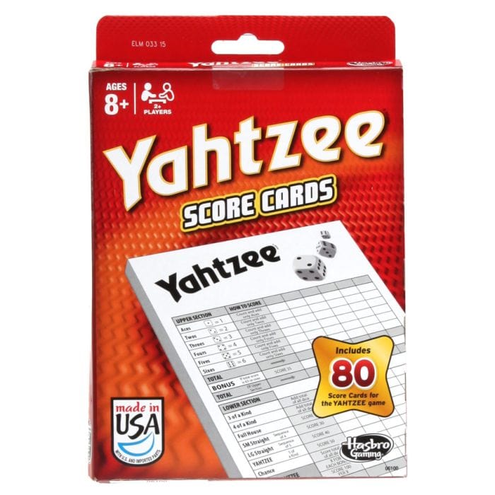 Hasbro Yahtzee Score Pads - Lost City Toys