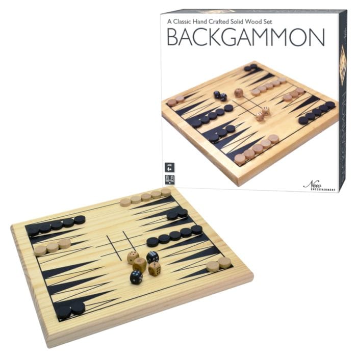 Intex Entertainment Wooden Backgammon - Lost City Toys