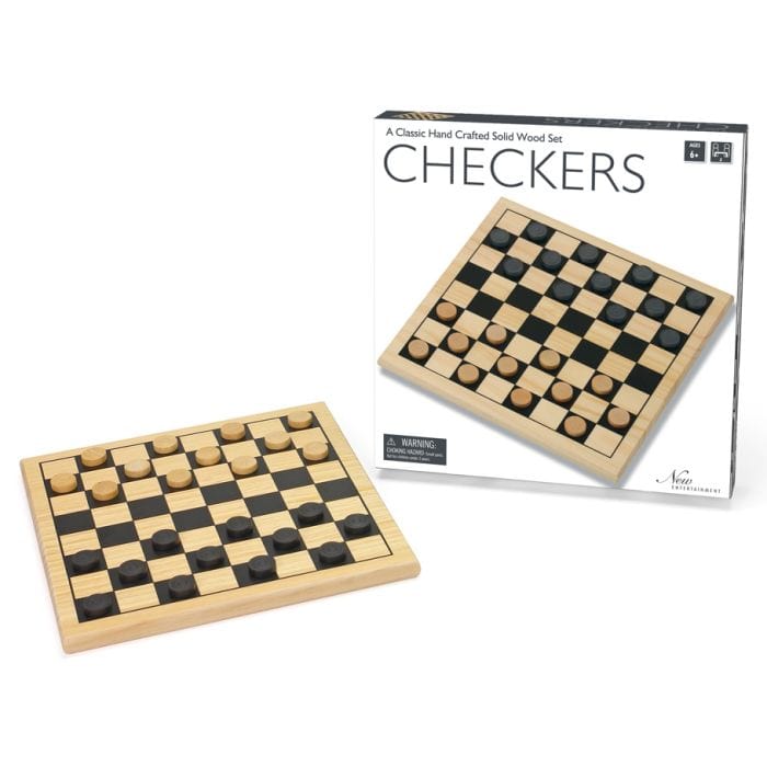 Intex Entertainment Wooden Checkers - Lost City Toys