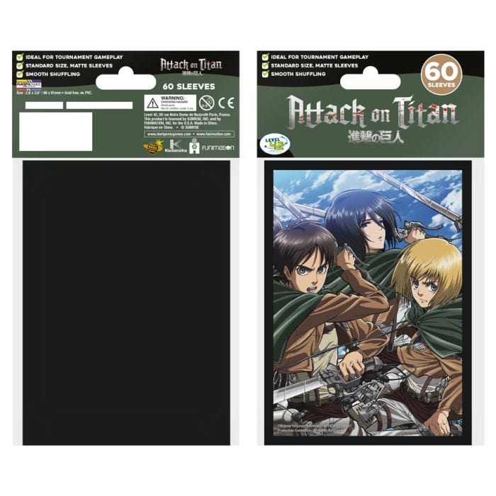 Japanime Games Card Accessories Japanime Games Deck Protector: Small: Attack on Titan: Battle Trio (60)