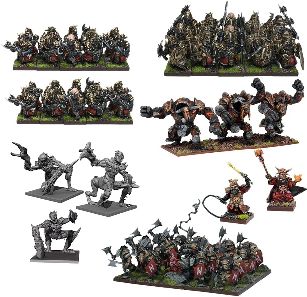 Kings of War: Abyssal Dwarf Mega Army (69) (Mantic Essentials) - Lost City Toys