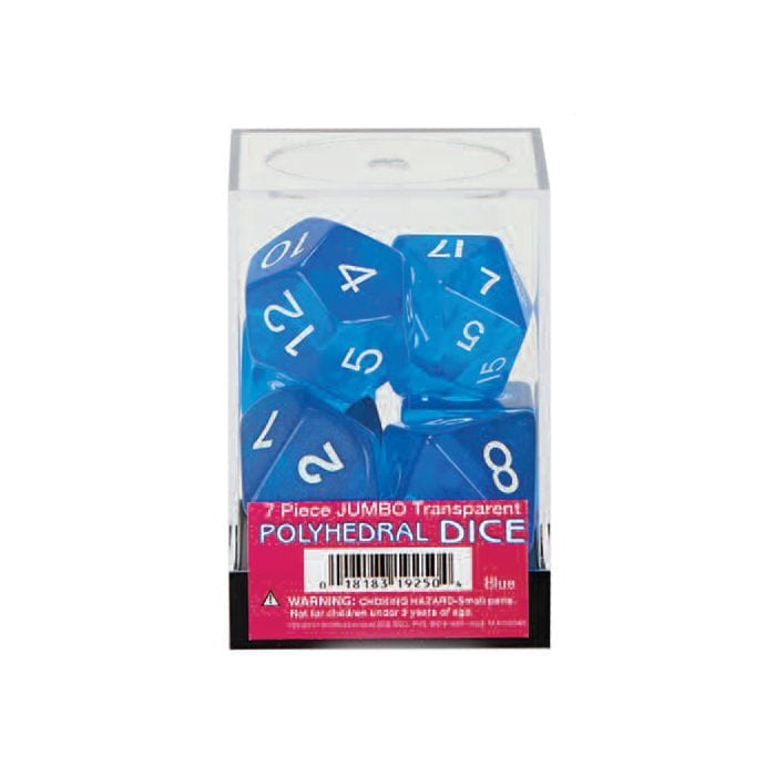 Koplow 7 - Set Cube Jumbo Translucent Blue with White - Lost City Toys