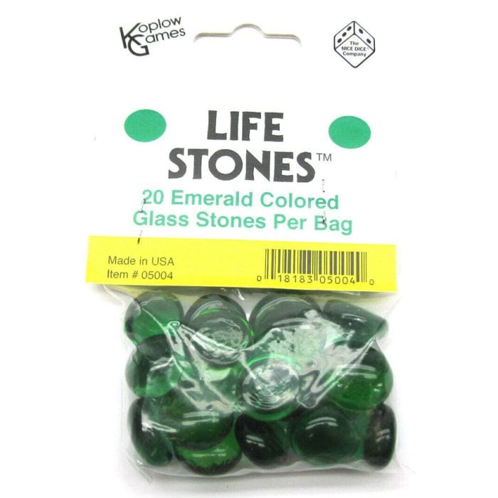 Koplow Card Accessories Koplow Glass Stones Bag Green (20)