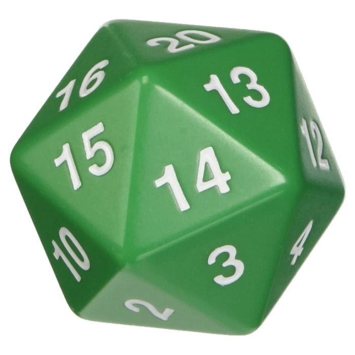 Koplow d20 Single 55mm Countdown Green - Lost City Toys