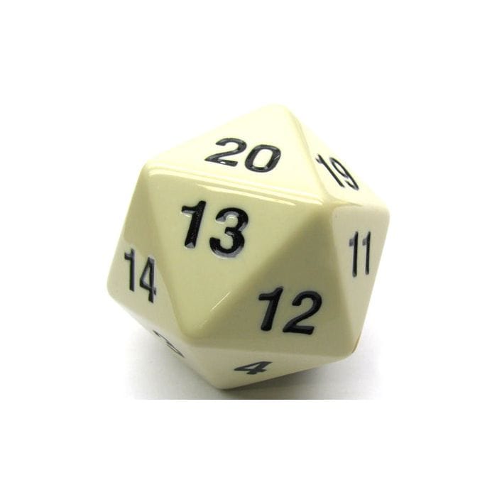 Koplow d20 Single 55mm Countdown Ivory - Lost City Toys