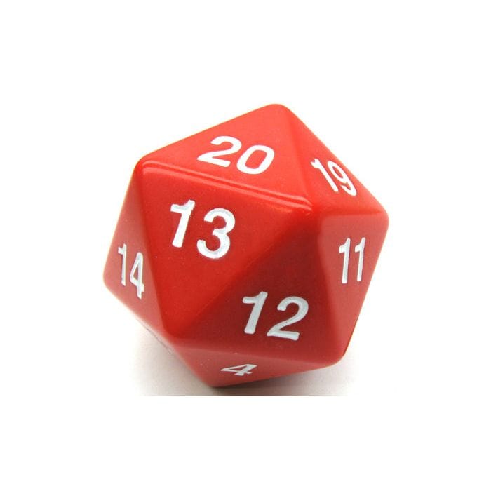Koplow d20 Single 55mm Countdown Red - Lost City Toys