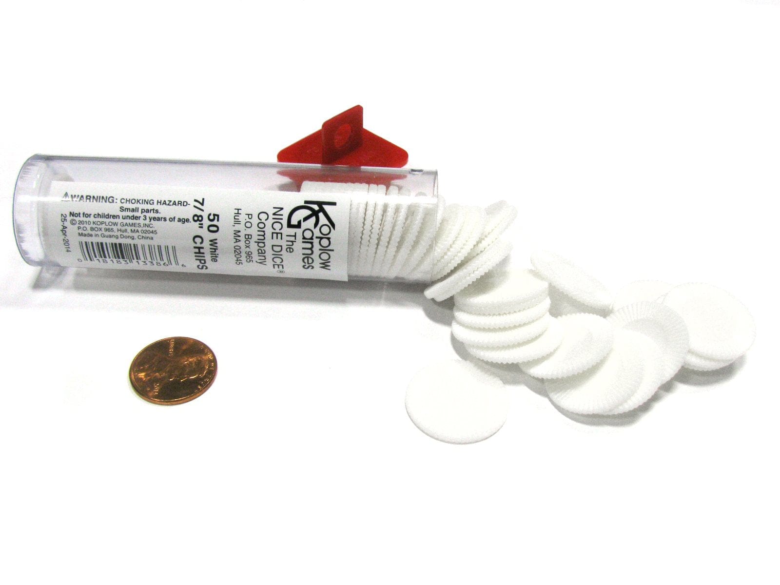 Koplow Games Mini Poker Chip Tube - White (50) - Lost City Toys