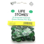 Koplow Glass Stones Bag Green (20) - Lost City Toys
