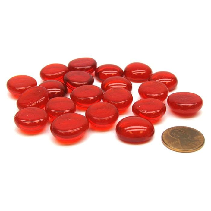 Koplow Glass Stones Bag Red (20) - Lost City Toys