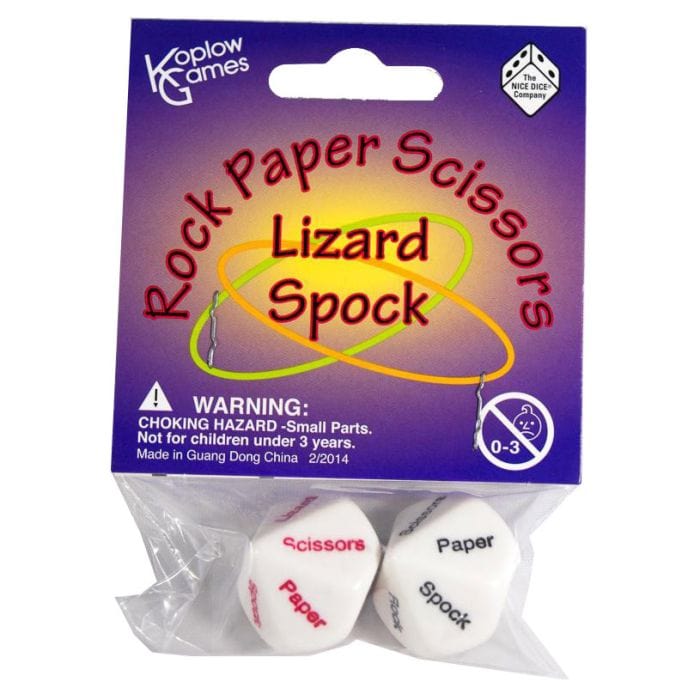 Koplow Rock Paper Scissors Lizard Spock Dice Game - Lost City Toys