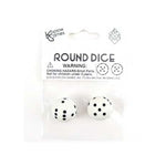 Koplow Round Dice White with Black (2) - Lost City Toys