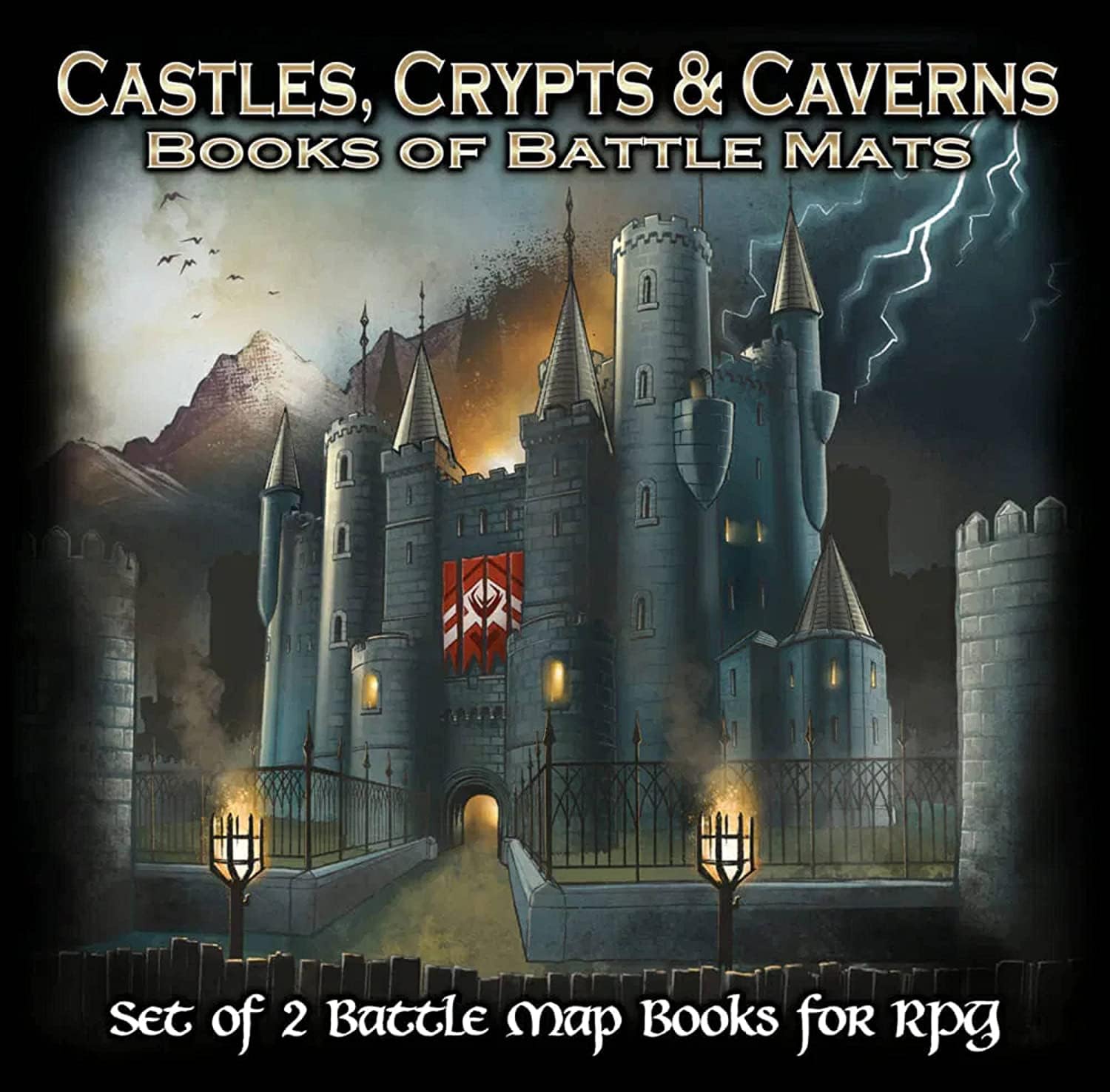 Loke Battle Mats Castles Crypts & Caverns: Book of Battle Mats - Lost City Toys
