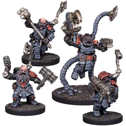 Mantic Entertainment Miniatures Games Deadzone: Forge Father Artificers Booster (Mantic Essentials)