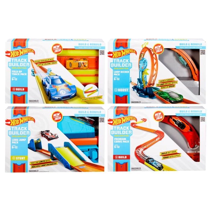 Mattel Hot Wheels: Track Builder Pack Assortment (Pack of 4) - Lost City Toys