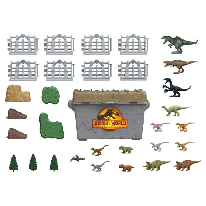 Mattel Jurassic World: Mega On - the - Go Dinosaur Danger Set (Pack of 12) - Lost City Toys