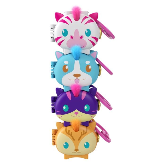 Mattel Polly Pocket: Pet Connects Stackable Compact Assortment (Pack of 4) - Lost City Toys